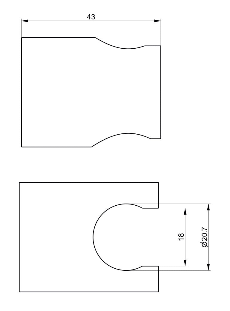 Supporto Fisso a Parete per Doccetta in Acciaio Inox Satinato Nilo-2