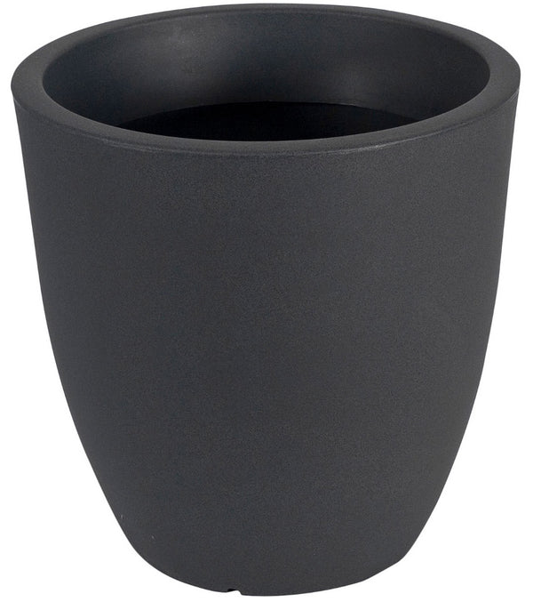 online Hohe Vase Ø40x40cm aus Polyethylen Vanossi Orione Round Anthrazitschwarz