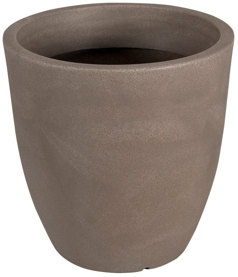 Vaso Alto Ø50x50cm in Polietilene Vanossi Orione Tondo Avana-1