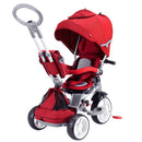 Triciclo Passeggino Seggiolino Reversibile 6in1 Happy Kids Rosso-2