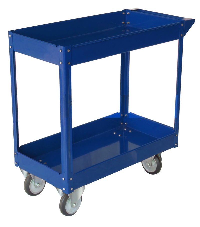 Carrello Porta Attrezzi da Officina 2 Ripiani 84x41x82 cm Tosini Blu-1