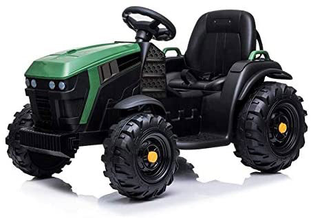 Trattore Elettrico per Bambini 12V con Rimorchio Happy Kids Verde-9