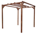 Pergola da Giardino 296x292x235 cm in Legno Picea Massello Termo Trattato-1