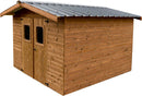 Casetta Box da Giardino 3,16x2,4 m Senza Pavimento in Legno Picea Massello 19mm Tetto in Acciaio Therma-8