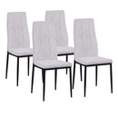 Set 4 Sedie 42x52x98 cm in Tessuto Milano Grigio Chiaro-1