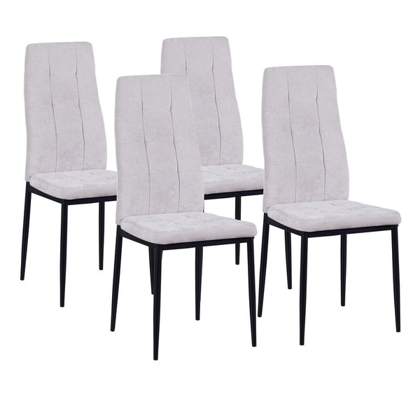 sconto Set 4 Sedie 42x52x98 cm in Tessuto Milano Grigio Chiaro