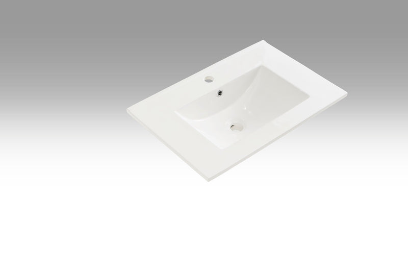 Lavabo Rettangolare da Incasso in Ceramica 71x46,5x2cm TFT Bianco-1