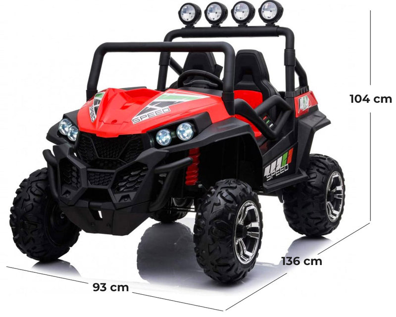 Macchina Elettrica per Bambini 24V 2 Posti Maxi Buggy Rossa-5