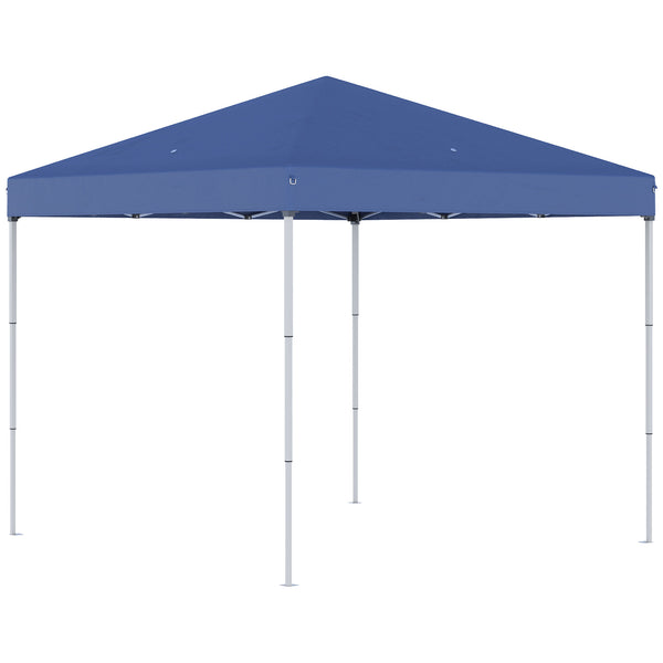 Gazebo Pieghevole da Giardino 2,45x2,45x2,45m in Acciaio e Tessuto Oxford Blu acquista