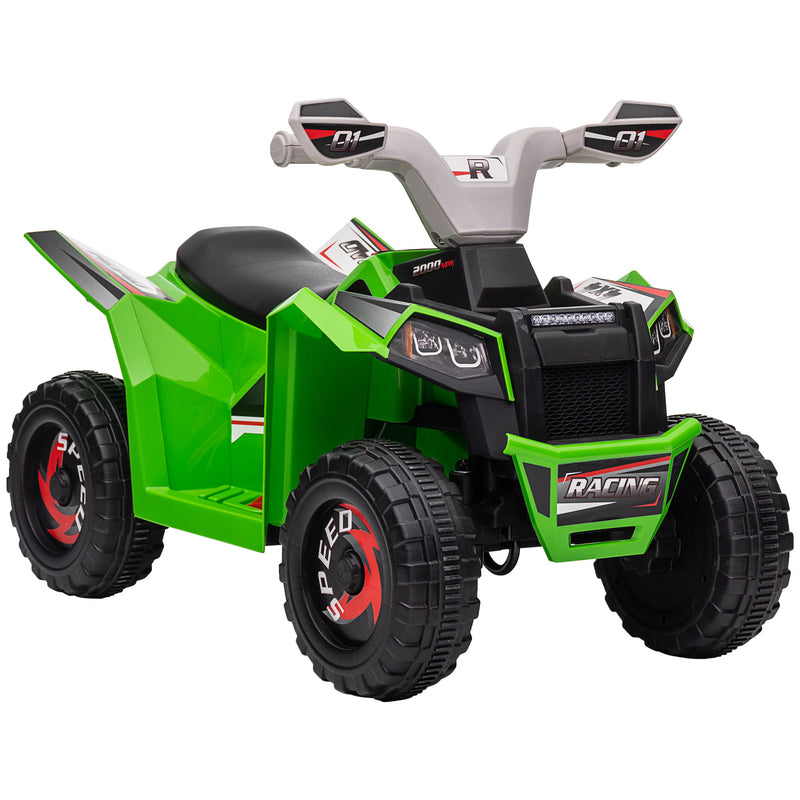 Mini Quad Elettrico per Bambini 6V Verde Grigio e Nero-1