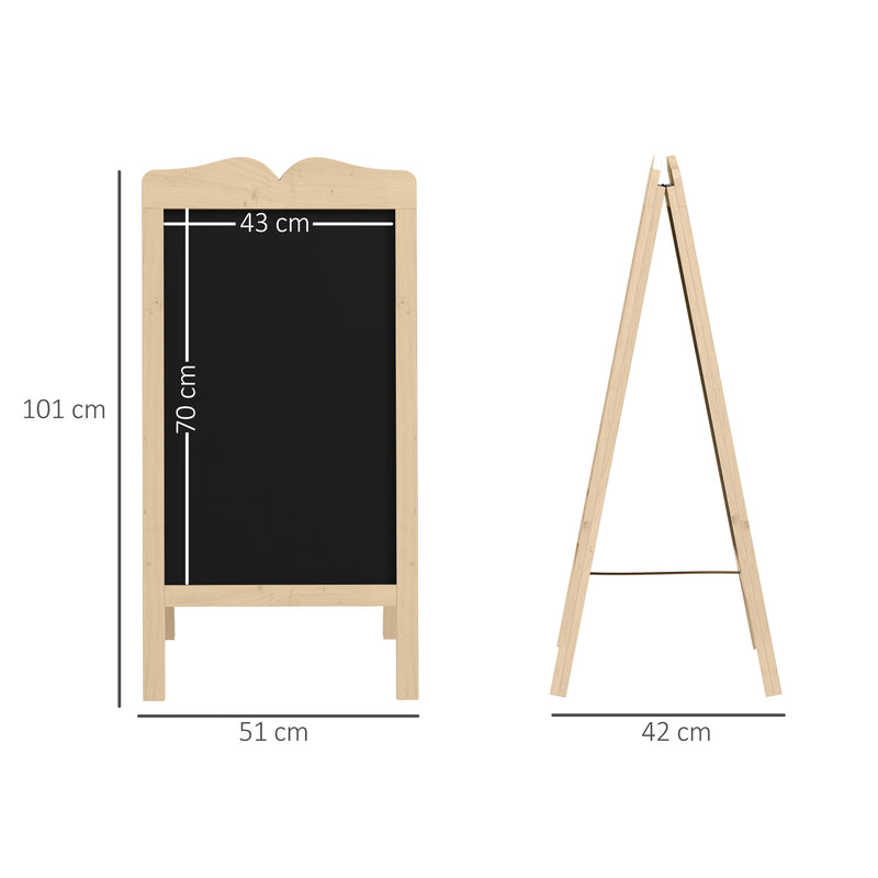 Lavagna Magnetica per Bambini 51x42x101 cm con Accessori in Legno di Abete-3