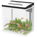 Acquario con LED 13 Litri 29x20x30,5 cm con Fori di Ventilazione in Vetro HD e ABS-1