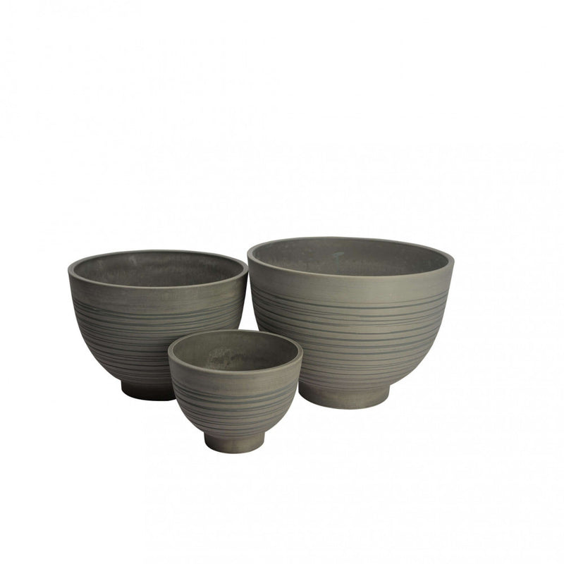 Vaso Medio Narciso Ø39x28 cm in Fibra sintetica Antracite-2