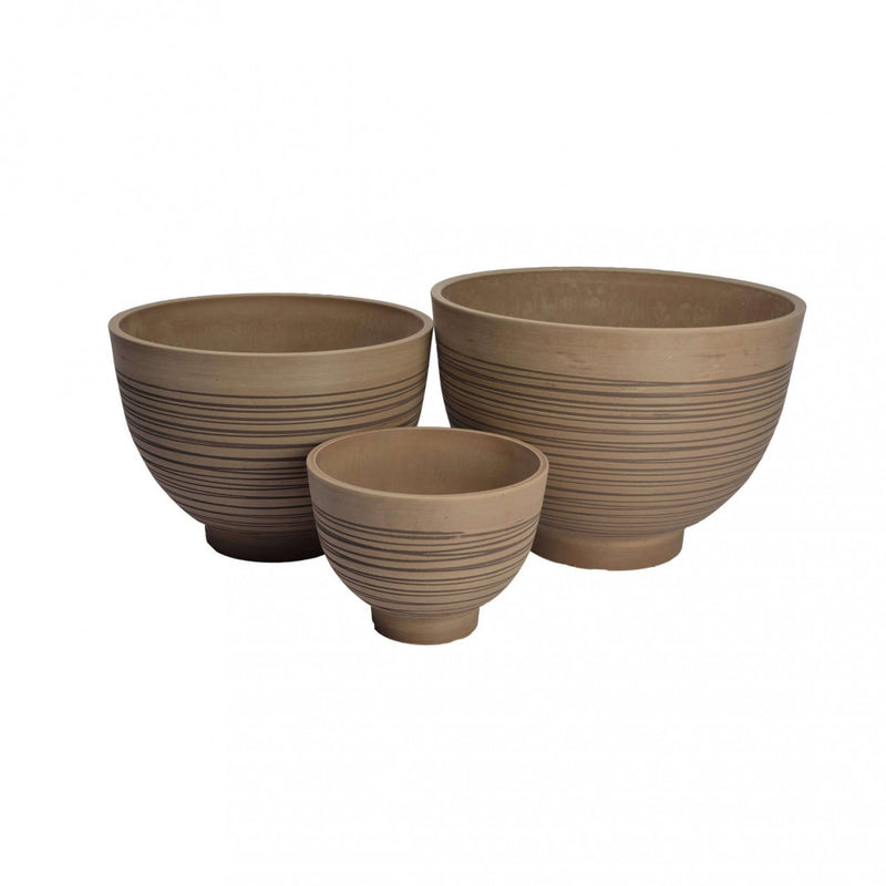 Vaso Medio Narciso Ø39x28 cm in Fibra sintetica Tortora-3