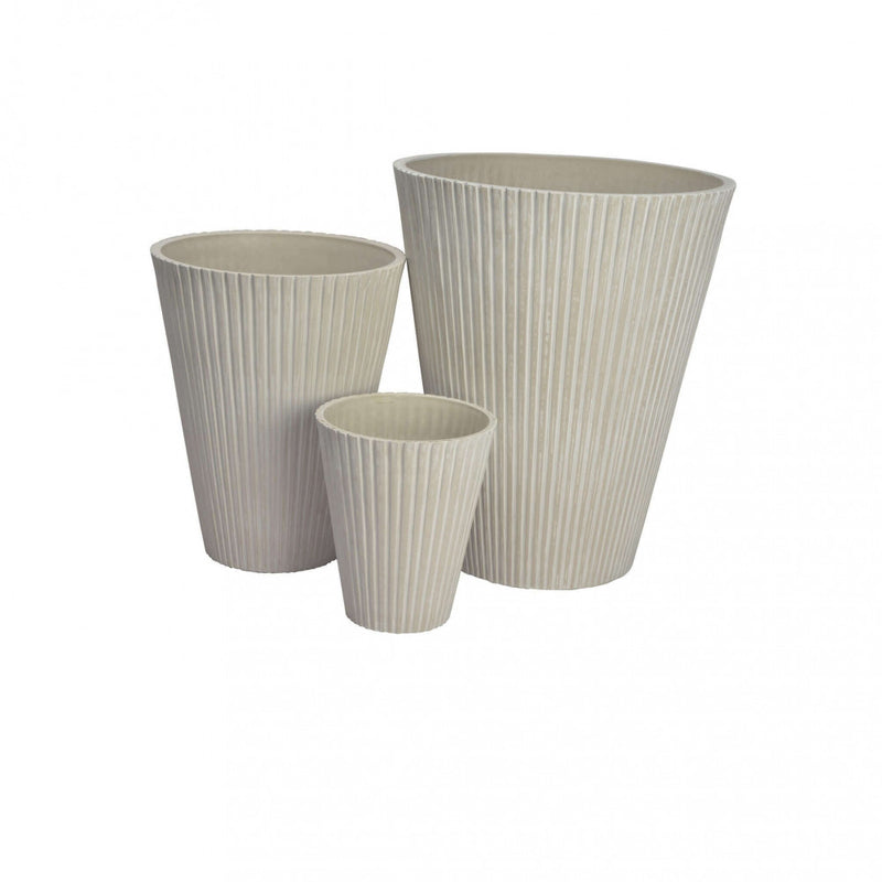 Vaso Medio Iris Ø29x36 cm in Fibra sintetica Bianco-2