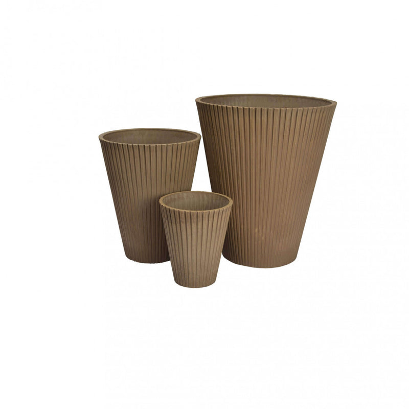 Vaso Grande Iris Ø39x46 cm in Fibra sintetica Tortora-2