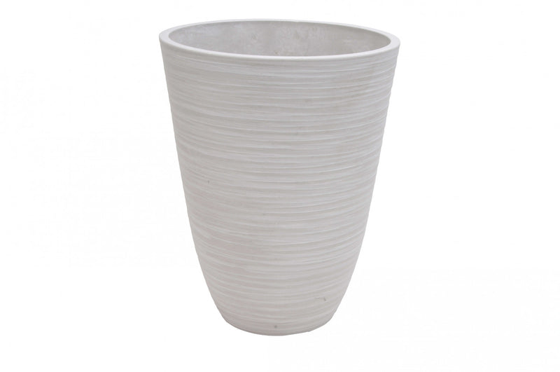 Vaso Piccolo Anemone Ø25,5x32,5 cm in Fibra sintetica Bianco-2