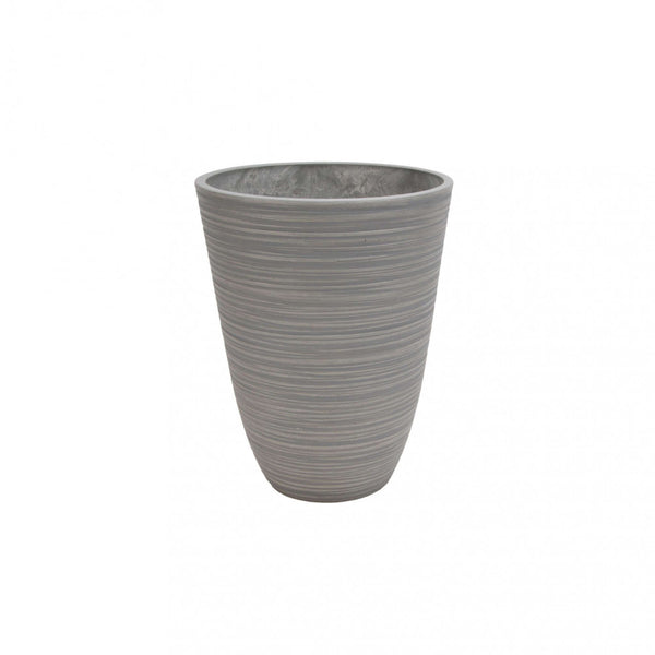 online Mittlere Vase Anemone Ø29x36 cm aus Kunstfaser Anthrazit