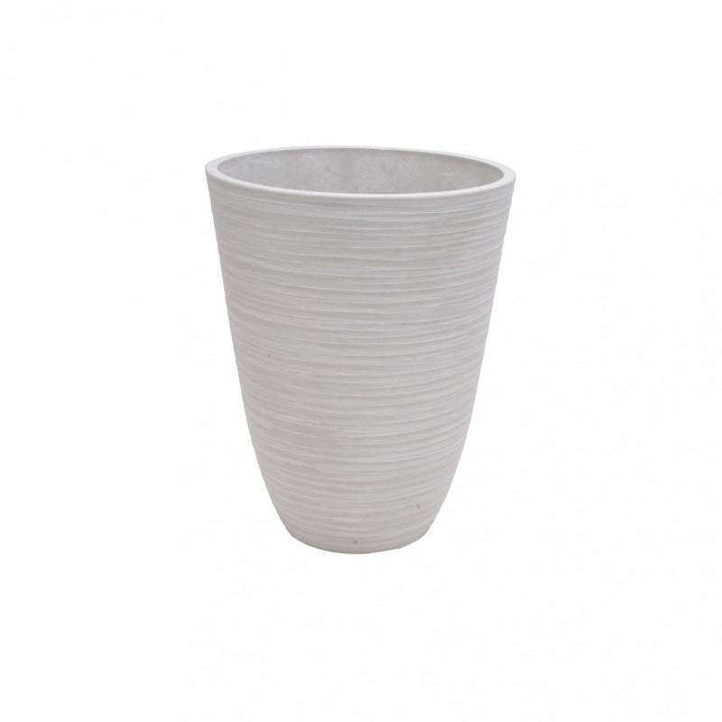 Vaso Medio Anemone Ø29x36 cm in Fibra sintetica Bianco-1