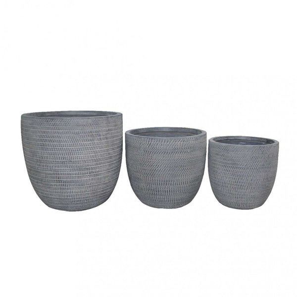 Set mit 3 Calla 1 Vasen aus grauer Tonfaser prezzo