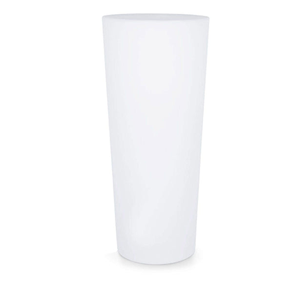 Vaso Rotondo Luminoso da Giardino Solare Autoricaricabile Ø45x102 cm in Polietilene Sined Solar 102 Bianco sconto