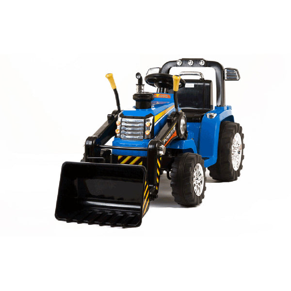 Elektrischer Traktor Scraper mit Schaufelbagger 12V für Kinder Blau online