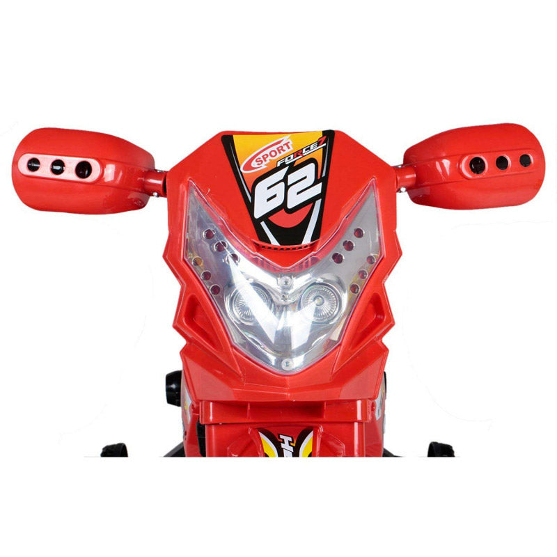 Moto Elettrica per Bambini 6V Super Cross Happy Kids Rossa-4