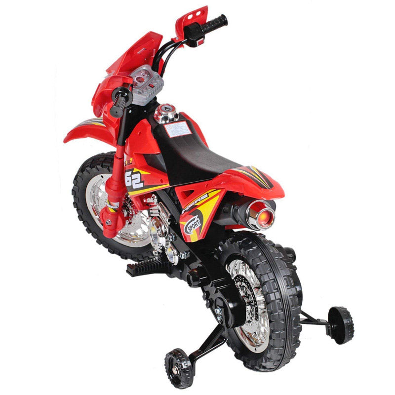 Moto Elettrica per Bambini 6V Super Cross Happy Kids Rossa-6