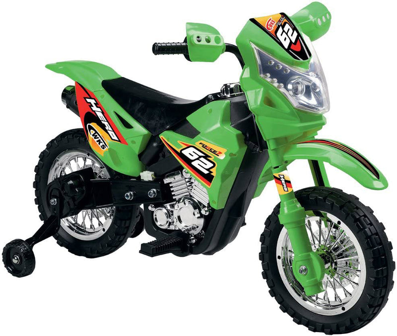 Moto Elettrica per Bambini 6V Super Cross Happy Kids Verde-1