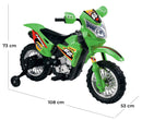 Moto Elettrica per Bambini 6V Super Cross Happy Kids Verde-5