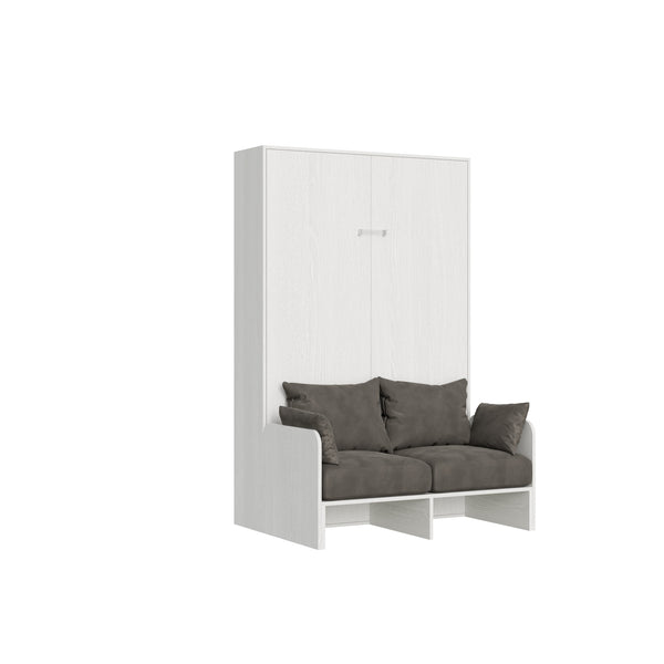 sconto Letto 1 Piazza e Mezzo a Scomparsa Salvaspazio con Sofà Kentaro H210 cm Bianco