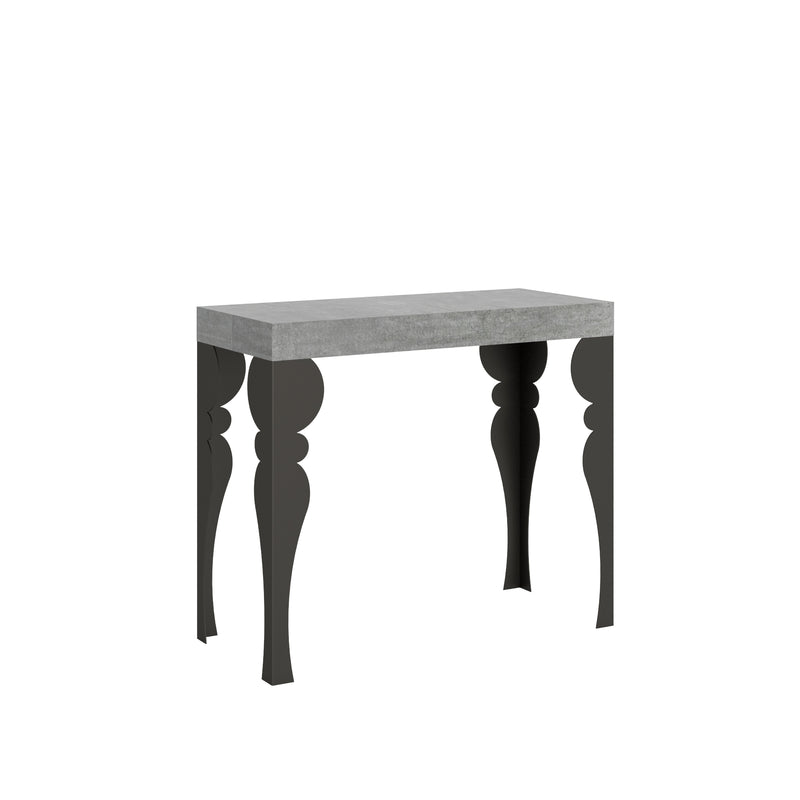 Consolle Allungabile 90-196x40x77 cm in Nobilitato Grigio-1