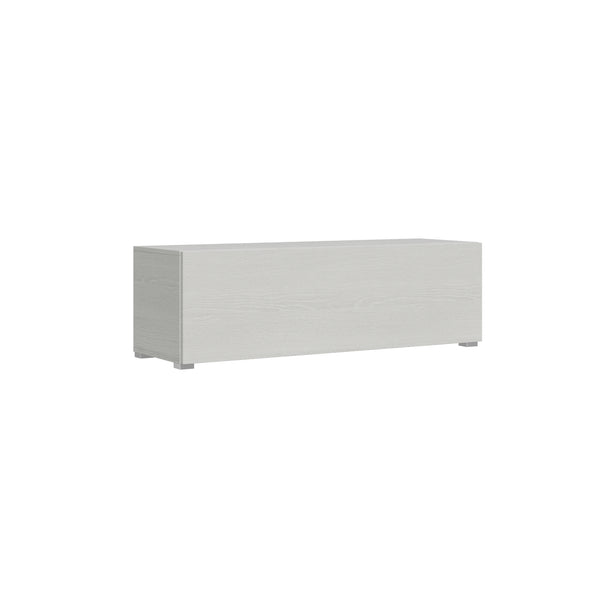 sconto Mobile TV con Anta a Ribalta e Passacavi 133,6x40x39,6 cm con piedini Bianco Frassino