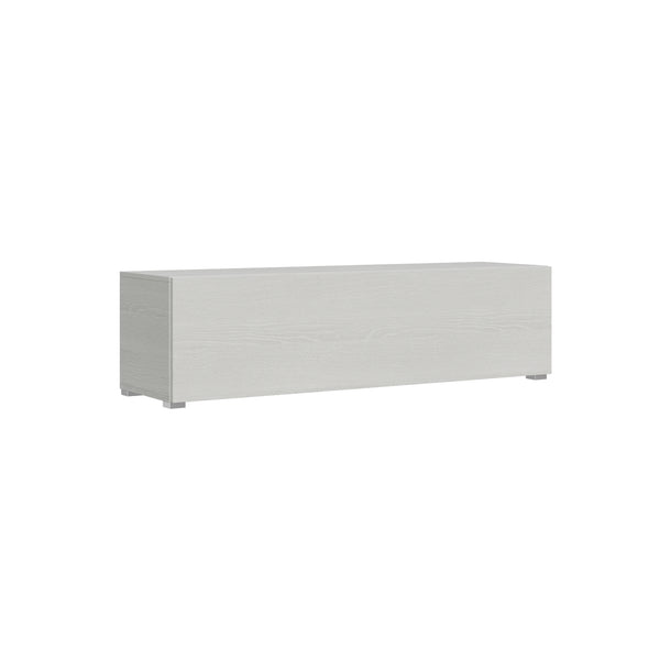 sconto Mobile TV con Anta a Ribalta e Passacavi 153,6x40x39,6 cm con piedini Bianco Frassino