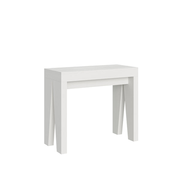 Consolle Allungabile 90-300x42x77 cm in Nobilitato Bianco sconto