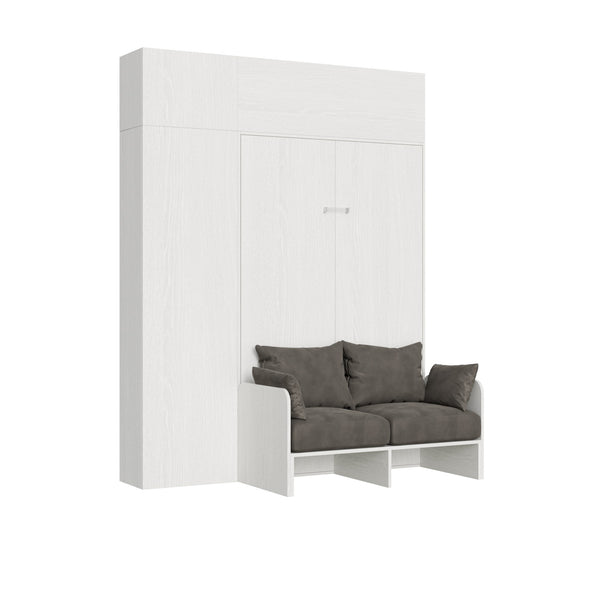 sconto Letto Matrimoniale Francese a Scomparsa Salvaspazio con Sofà Kentaro H250 cm Bianco