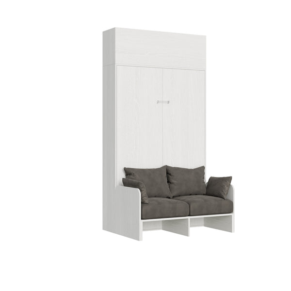 sconto Letto Matrimoniale Francese a Scomparsa Salvaspazio con Sofà Kentaro H250 cm Bianco