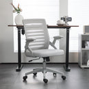 Sedia da Ufficio Ergonomica con Altezza Regolabile e Braccioli Sollevabili   Grigio-2