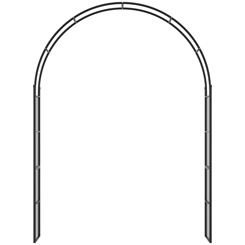 Arco da Giardino 153x40x210 cm In Metallo Nero-7