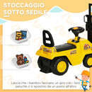 Trattore Muletto Cavalcabile per Bambini  86x27,5x47,5 cm con Portaoggetti Giallo e Nero-5