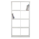 Libreria 8 Ripiani 77x147x30 cm in Legno MDF Bianco Opaco-2