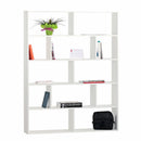 Libreria 12 Ripiani 124x160x24 cm in Legno Melaminico Bianco Opaco-1