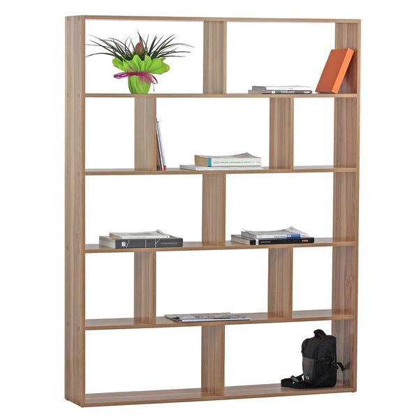 prezzo Libreria 12 Ripiani 124x160x24 cm in Legno Melaminico Naturale