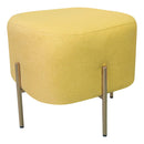 Pouf Poggiapiedi 41x41x41 cm in Tessuto Kate Giallo-1