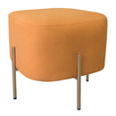 Pouf Poggiapiedi 41x41x41 cm in Tessuto Kate Arancio-4