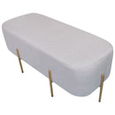 Pouf Poggiapiedi 97x39x40 cm in Tessuto Kate Beige-2