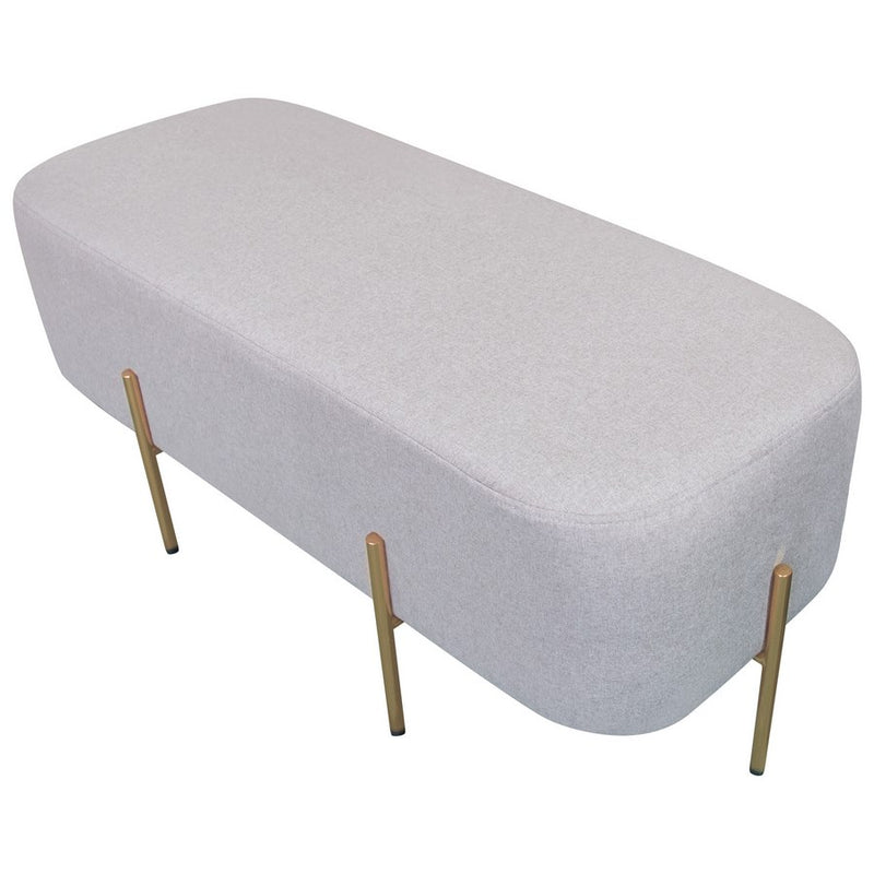 Pouf Poggiapiedi 97x39x40 cm in Tessuto Kate Beige-5