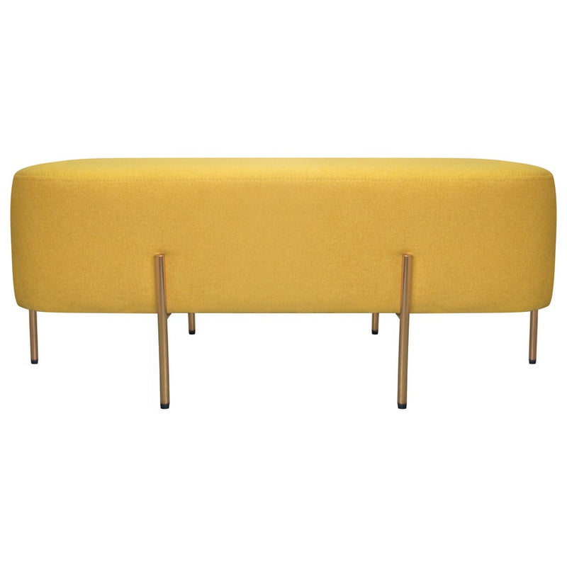 Pouf Poggiapiedi 97x39x40 cm in Tessuto Kate Giallo-1