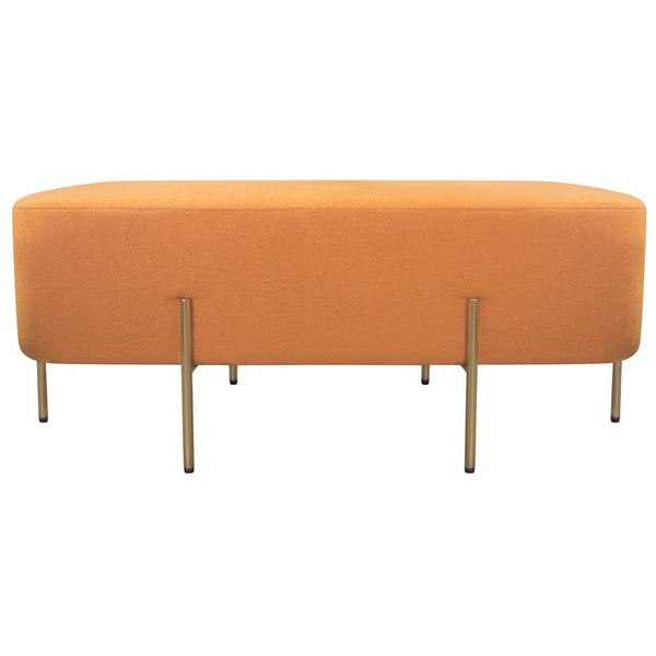 prezzo Pouf Poggiapiedi 97x39x40 cm in Tessuto Kate Arancio