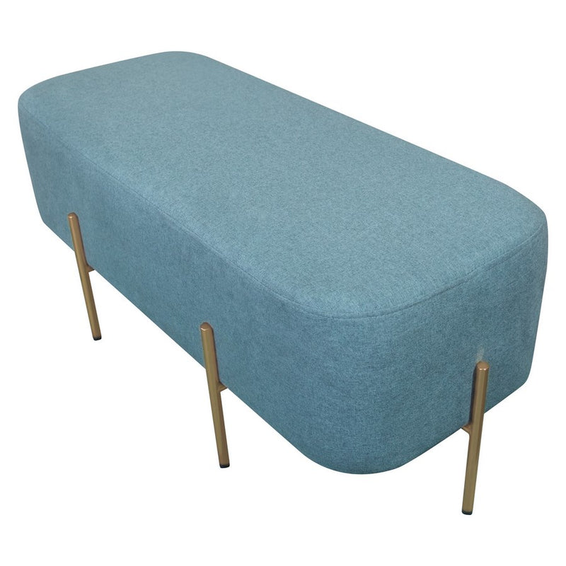 Pouf Poggiapiedi 97x39x40 cm in Tessuto Kate Verde-2